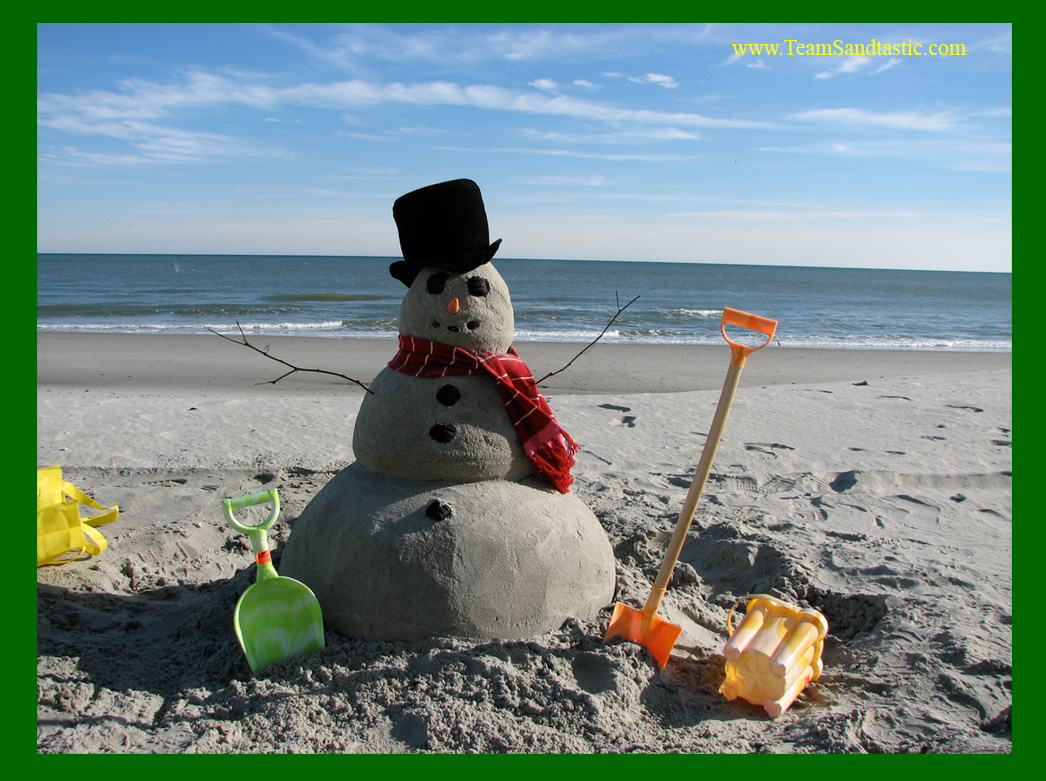 Snowman on the Beach