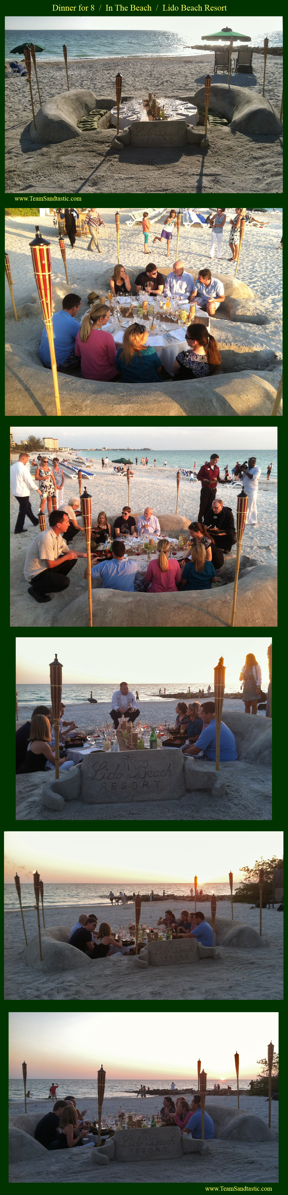 Guests Dining in the Sand