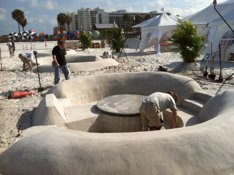 Guests Dining in the Sand