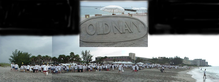 ... Old Navy take sand sculpting lessons on the beach in Boca Raton
