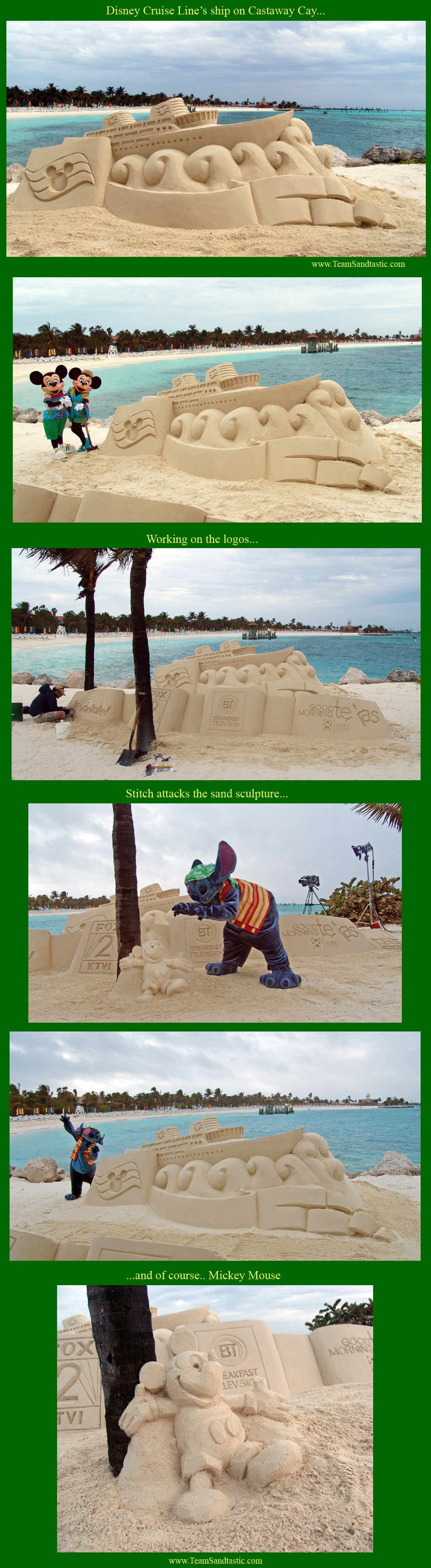 Disney Cruise Lines Sand Sculpture