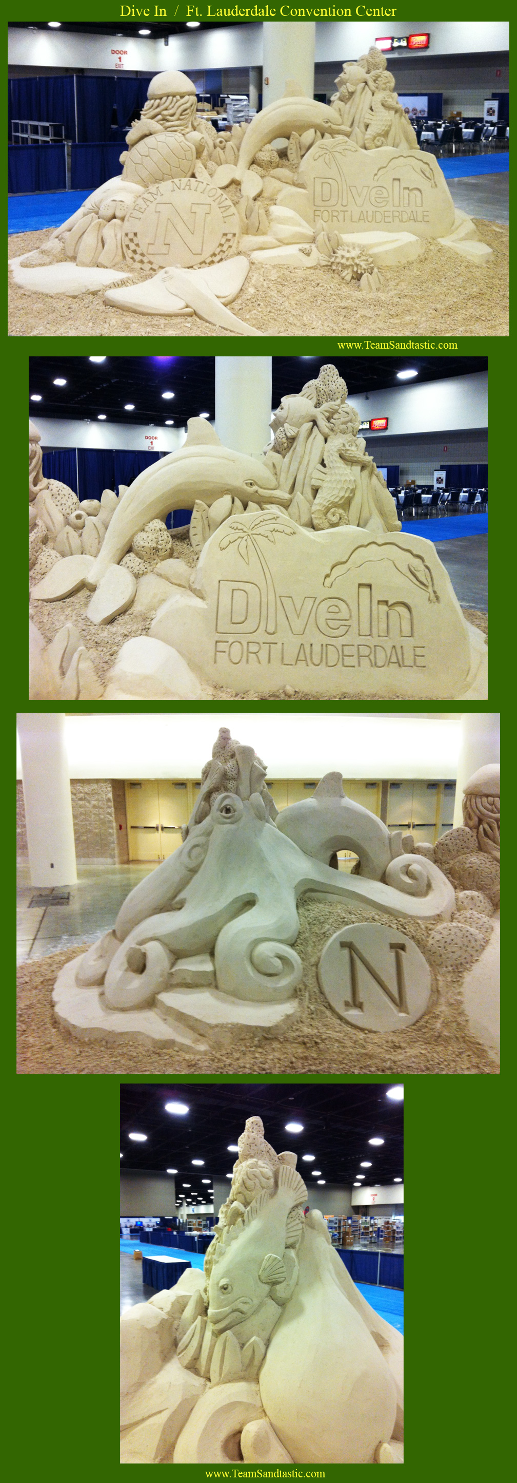 DiveIn Sand Sculpture Fort Lauderdale Convention Center