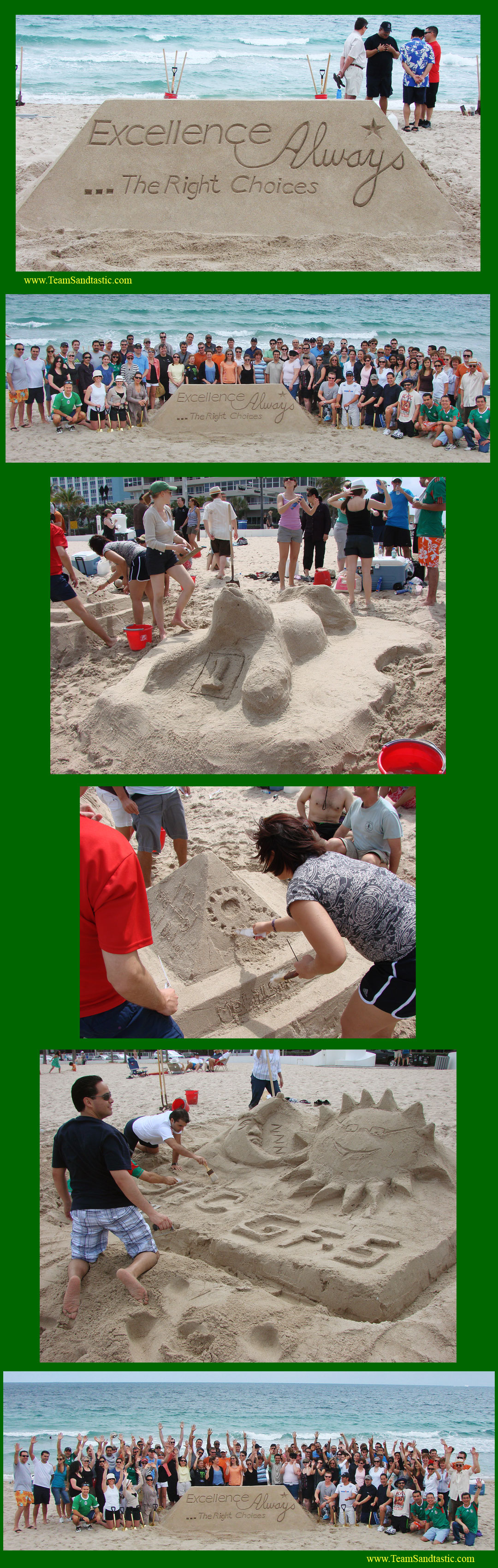 The W Hotel Sand Sculpture Team Building