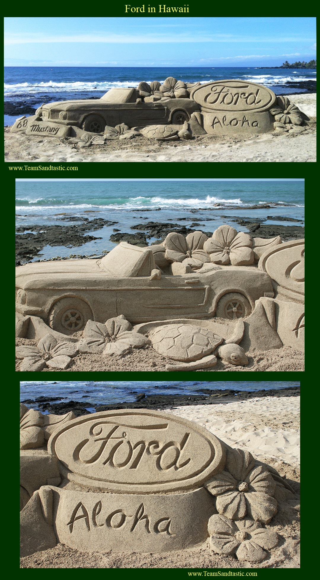 Ford in Hawaii Sand Sculpture