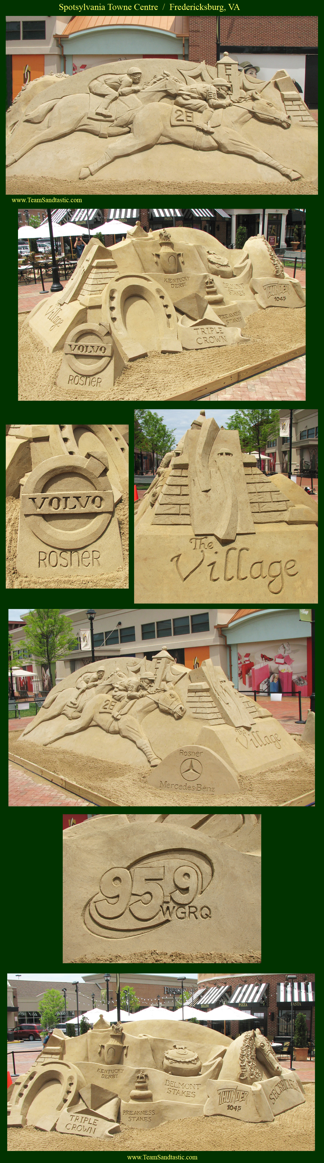 Horse Racing Sand Sculpture