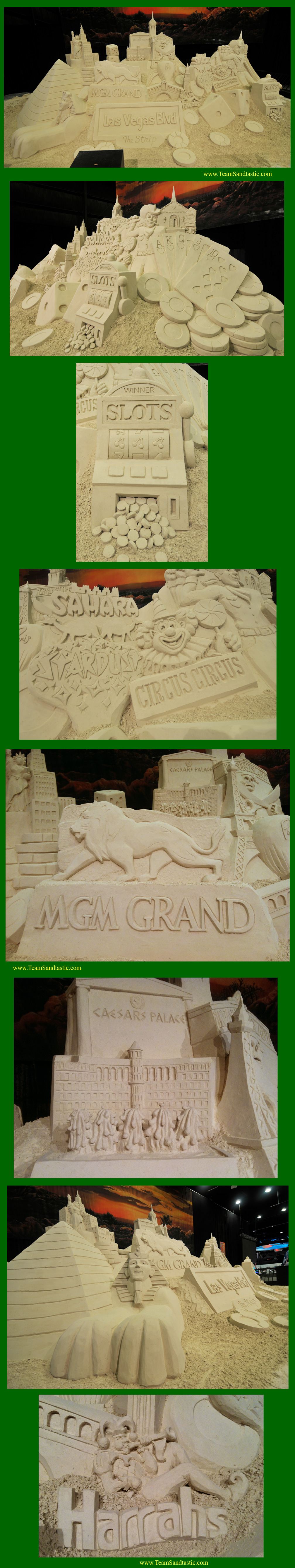 Las Vegas Themed Sand Sculpture