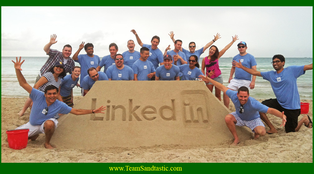 Linked-In Team Buildings Sand Sculpture