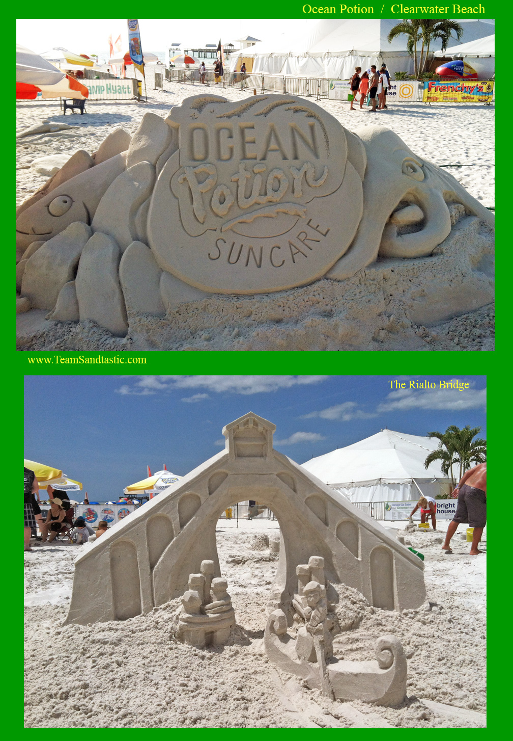 Ocean Potion Sand Sculptures