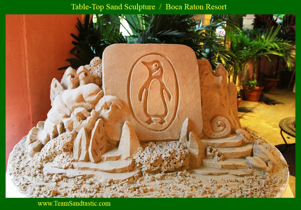 Penguin Table-Top Sand Sculpture