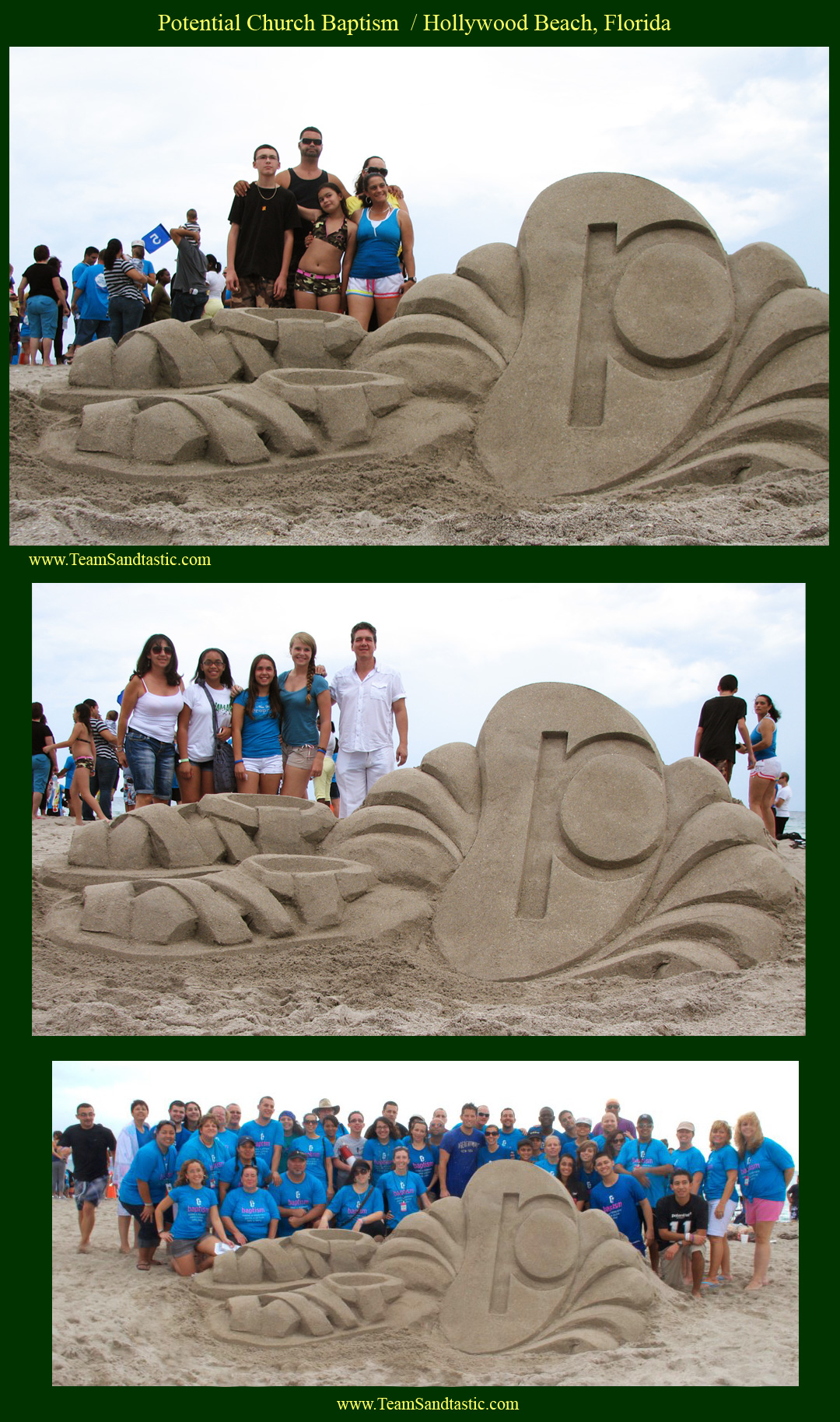 Beach Baptism Sand Sculpture