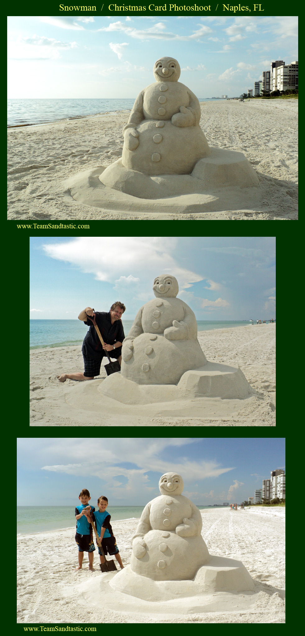 Christmas Card Sand Sculpture