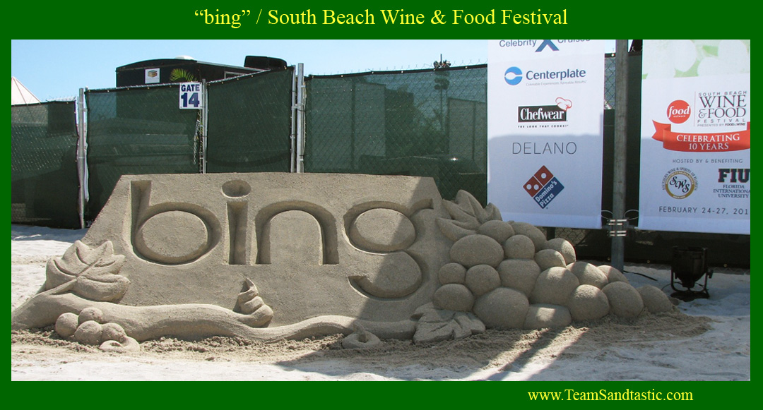 South Beach Food & Wine Sand Sculpture