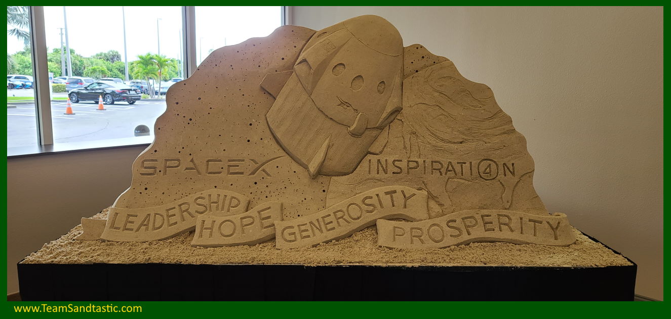 Inspiration 4 SpaceX Sand Sculpture