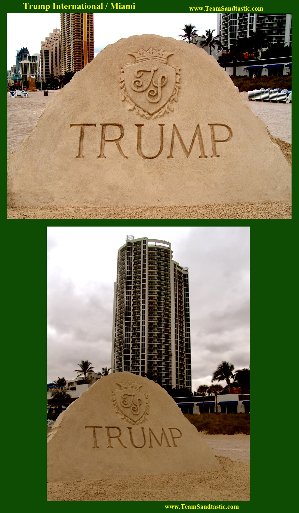 Trump Sand Scultpure