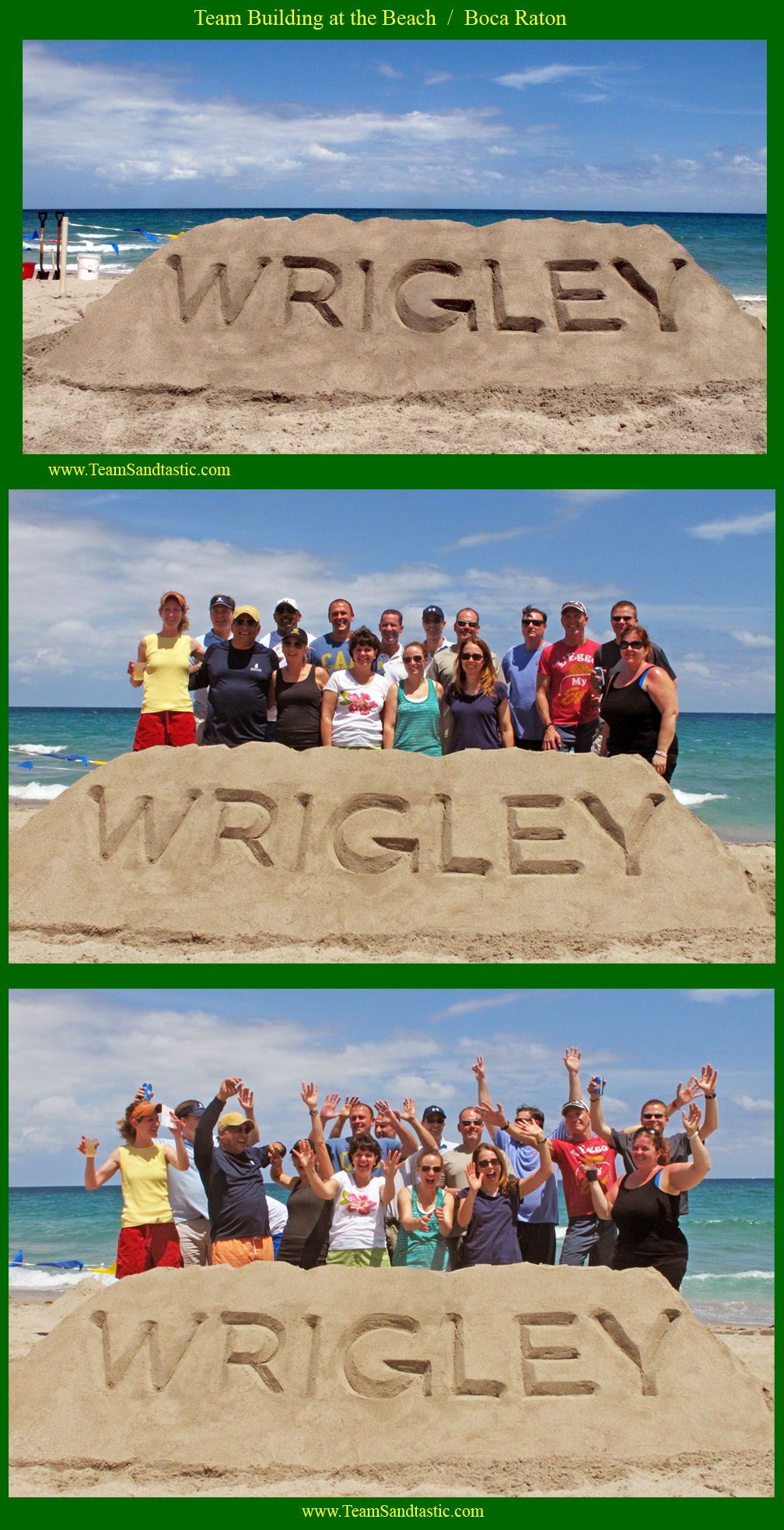 Wrigley Logo in Sand