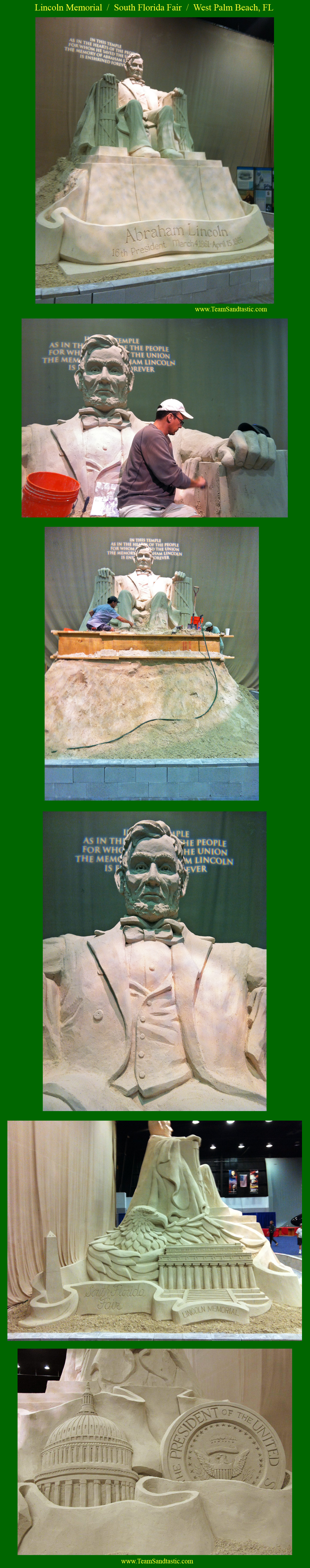 Lincoln Memorial Sand Sculpture