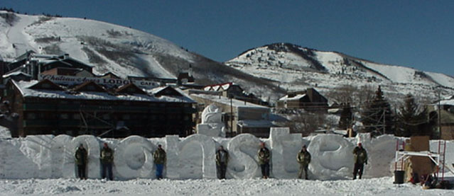 Monster.com Snow Sculpture