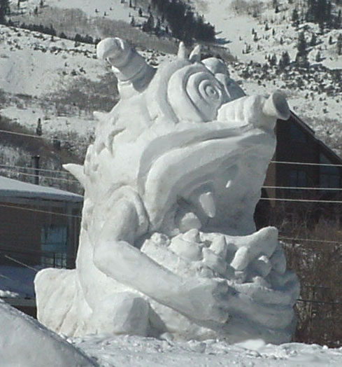 Snow Sculpture Winter Olympics