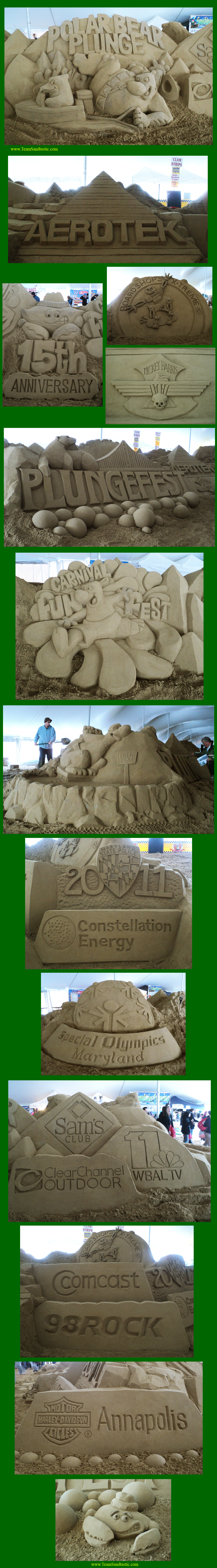 Polar Plunge Sand Sculptures