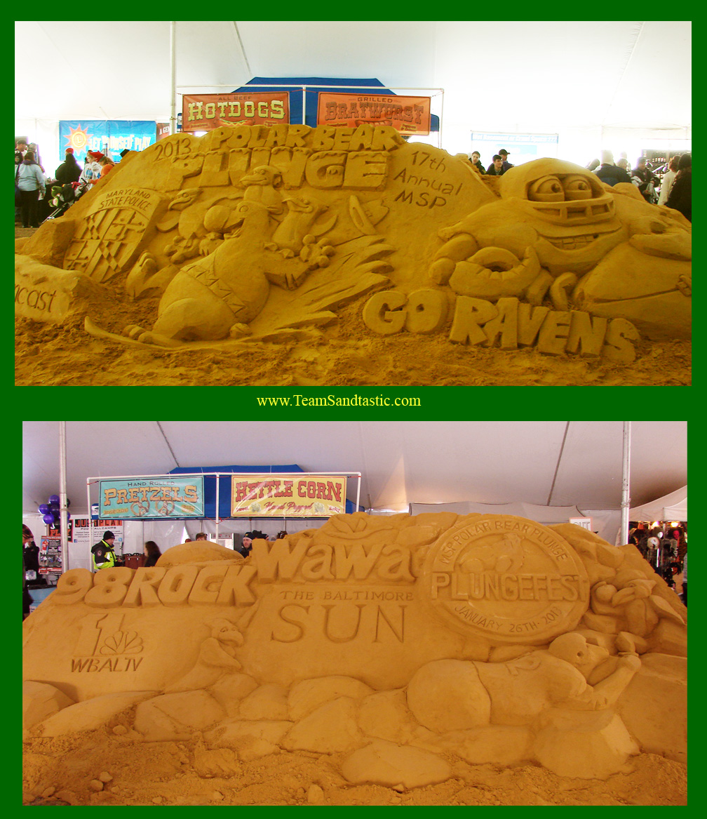 Polar Plunge Sand Sculptures