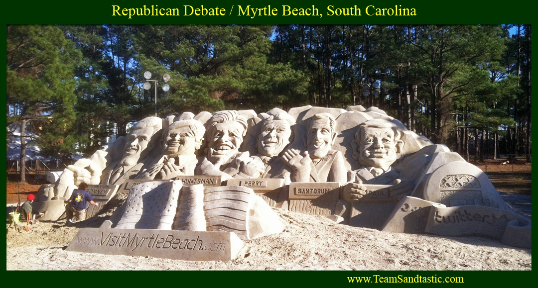 Republican Debate Sand Sculpture