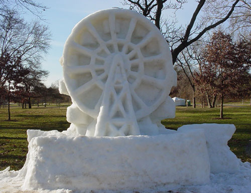 Ferris Wheel Snow Sculpting