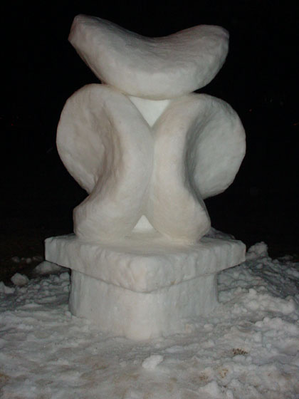 Non-representational Snow Sculpture