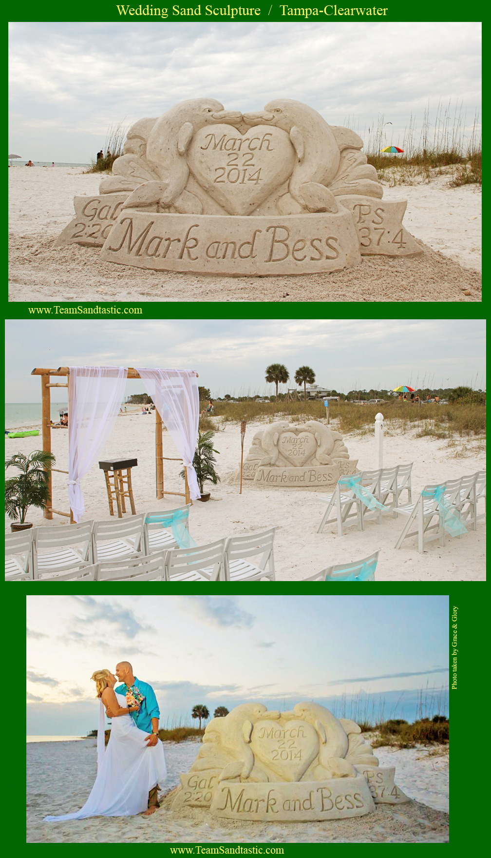 Wedding & Proposal Sand Sculpture Dolphin