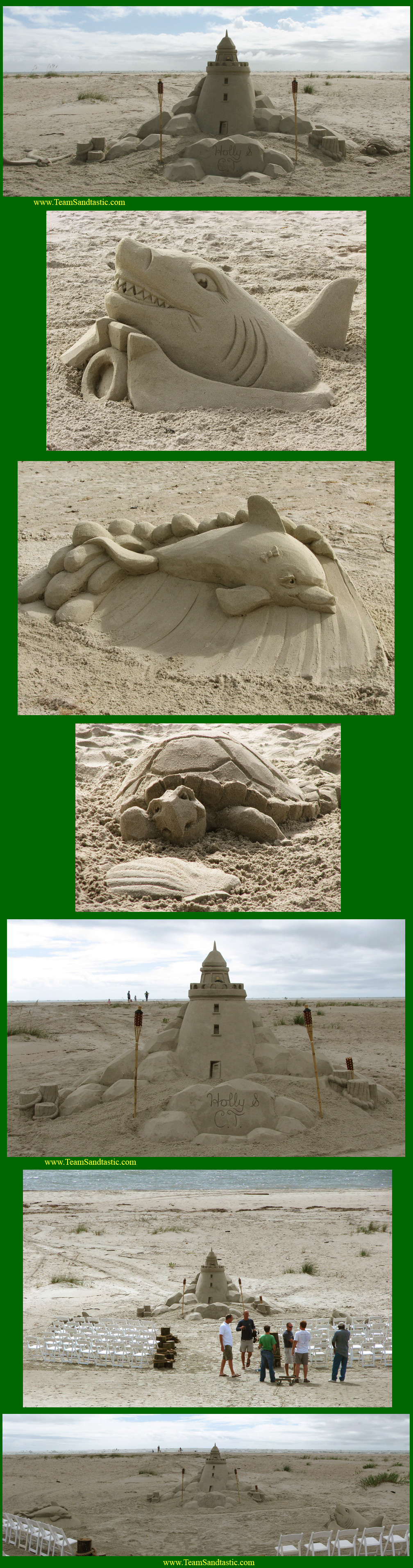 Weddings on the Beach with Sand Sculpture 
