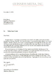 Guinness Confirmation Letter