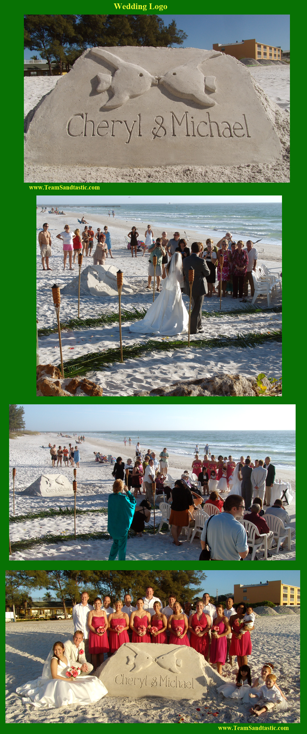 Wedding Logo in Sand