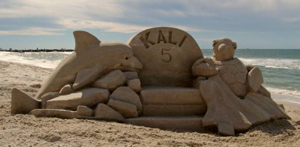 Beach Party Sand Sculptures